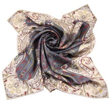 China Factory Ladies Custom Design Digital Print Silk Scarf